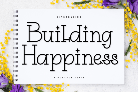 Building Happiness: A Playful Display Font That Elevates Real Small Business Branding