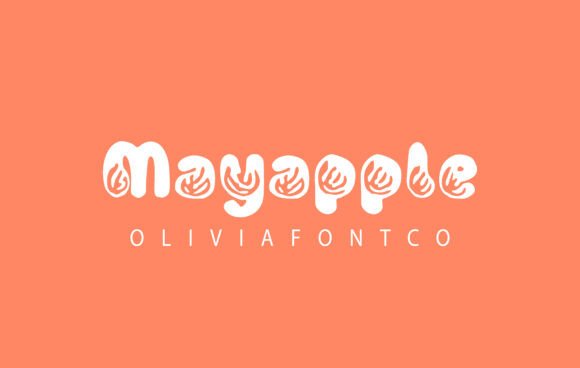 Mayapple Font: A Handwritten Display Typeface for Warm, Romantic Craft Projects