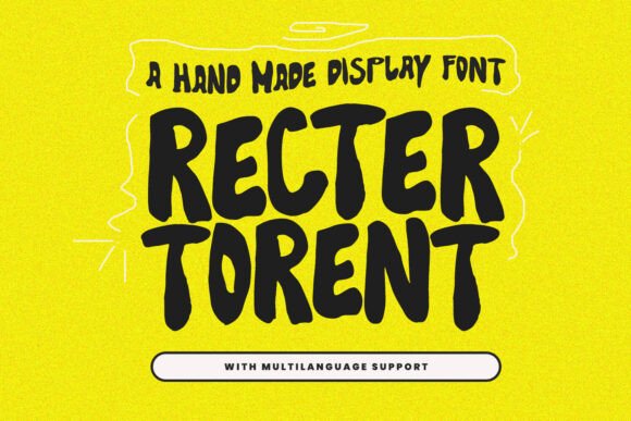 Recter Torent: A Bold Handmade Display Font for Crafters