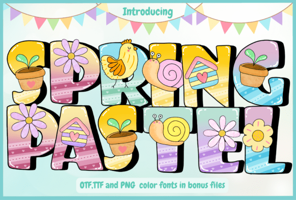 Spring Pastel: A Playful Display Font for Joyful Digital Experiences