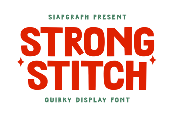 Strong Stitch: A Bold Display Font That Pops on Brand Materials