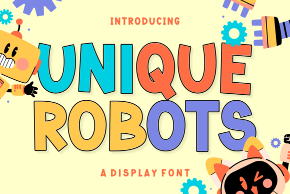 Unique Robots: A Vintage Display Font That Pops in Campaign Visuals